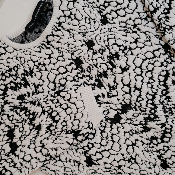 French Connection Black&White Pullover Sweater - Picture 14 of 16